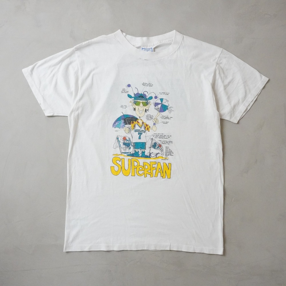 Vintage Charlotte Hornets T-Shirt XL Mens 1989 Draft Party Superfan Rare